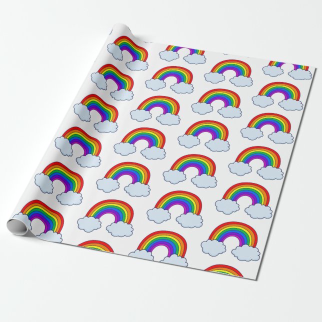 Papel De Regalo Arco iris lindo (Desenrollado)