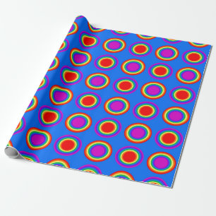 Papel De Regalo Arco iris maravilloso de círculos concéntricos