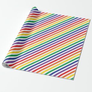 Papel De Regalo Arco iris rayado