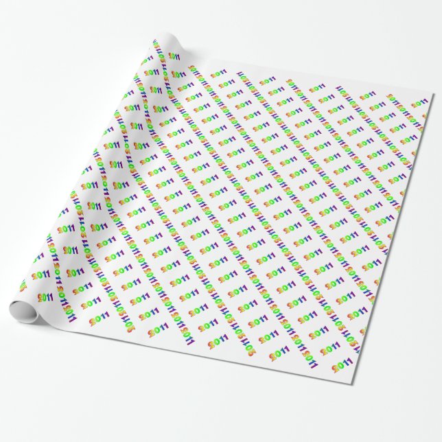 Papel De Regalo Arcoiris "2011" (Desenrollado)