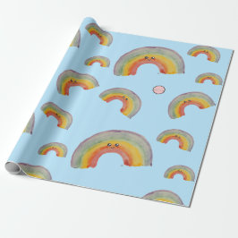 Papel De Regalo Arcoiris acuático de Kawaii