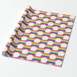 Papel De Regalo Arcoiris con nubes