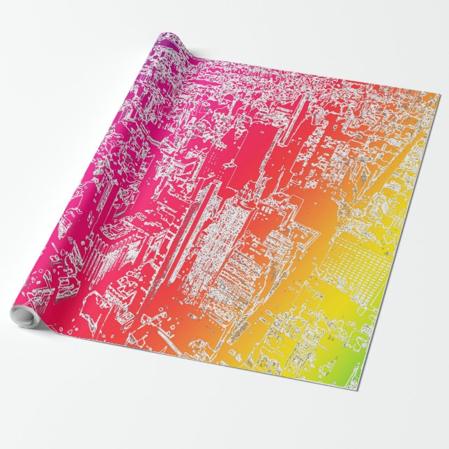 Papel De Regalo Arcoíris de Manhattan (Desenrollado)