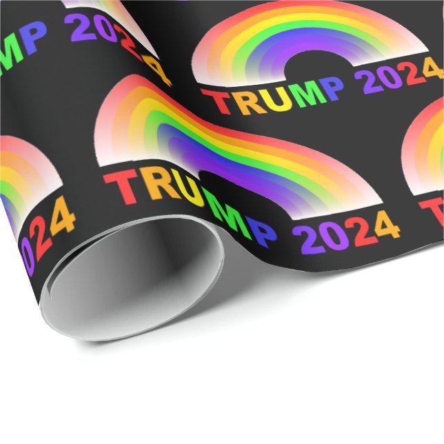 Papel De Regalo Arcoiris de Trump 2024 (Esquina del rollo)