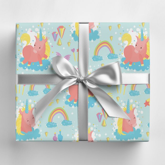Papel De Regalo Arcoíris de Unicornio Mágico (Subido por el creador)