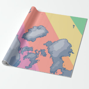 Papel De Regalo Arcoiris dibujado