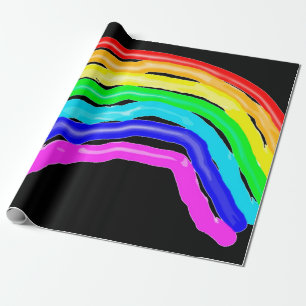 Papel De Regalo Arcoiris dibujado