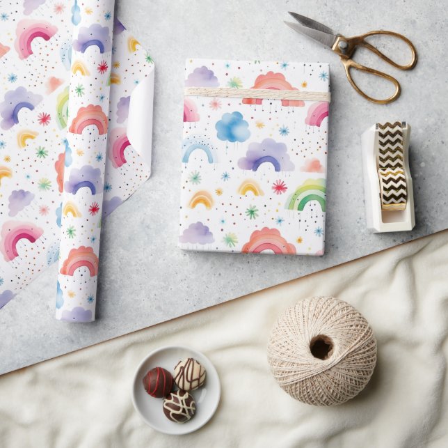Papel de Regalo Arcoíris, Envoltura de Regalo Colo (Artesanía)