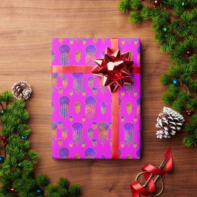 Papel De Regalo Arcoíris Magentas de Baile Subacuático (Regalo de vacaciones)