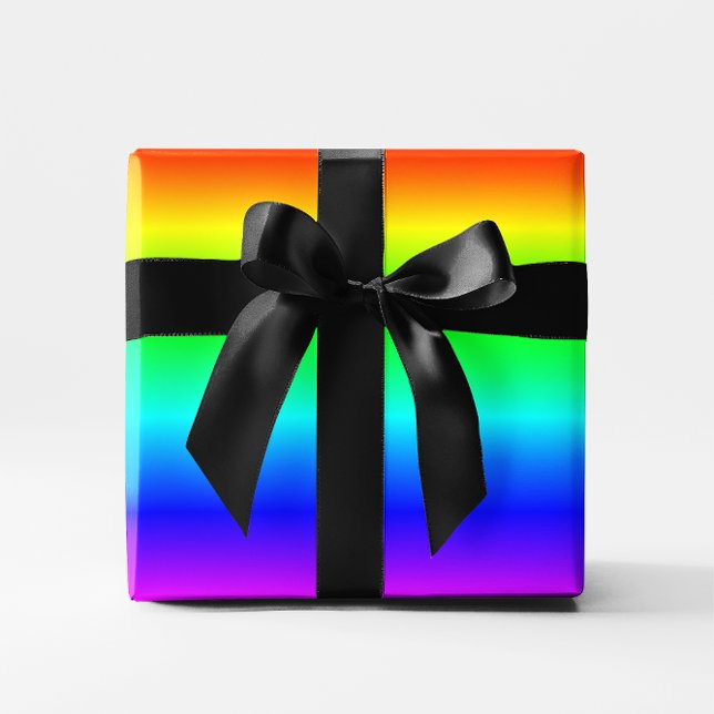 Papel De Regalo Arcoíris Multicolor Ombre (Multicolored Rainbow Ombre Wrapping Paper)