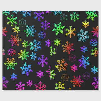 Papel De Regalo Arcoiris Ombre batiendo copos de nieve