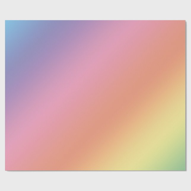Papel de Regalo Arcoíris Pastel (Superficie plana)
