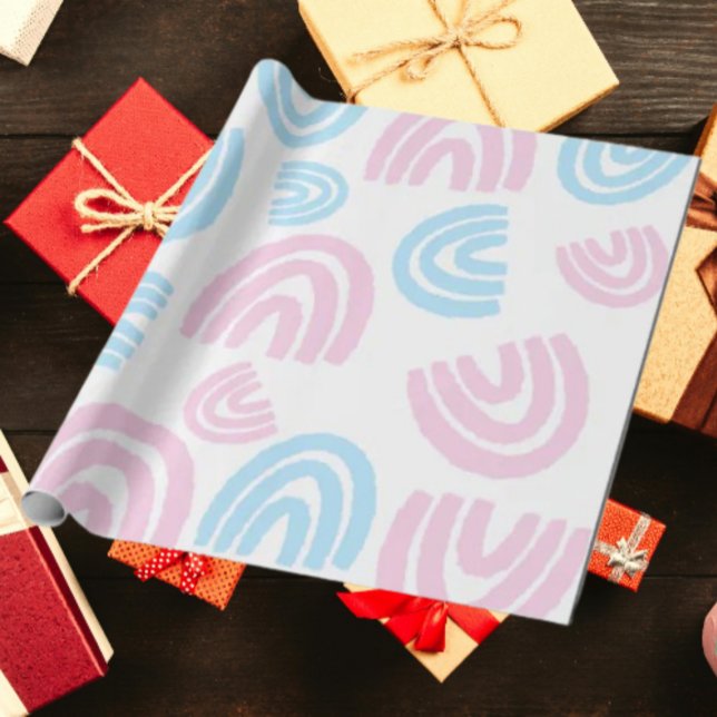 Papel de regalo arcoíris pastel Orgullo Trans (Subido por el creador)
