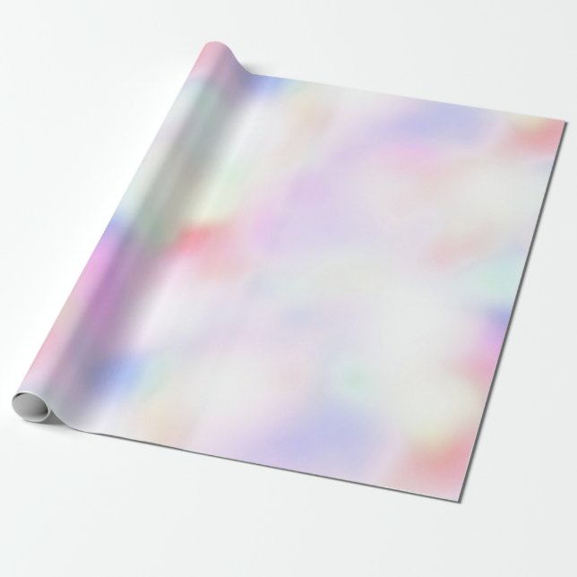 Papel De Regalo Arcoiris rosa morado unicornio (Desenrollado)