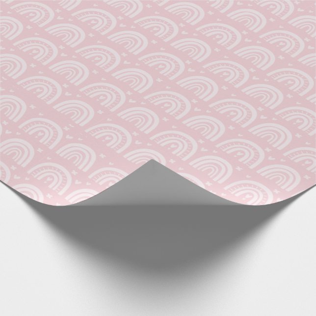 Papel De Regalo Arcoiris Rosas Encantador Bonito Baby Shower (Esquina)