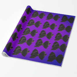 Papel De Regalo Arcos negros en morado