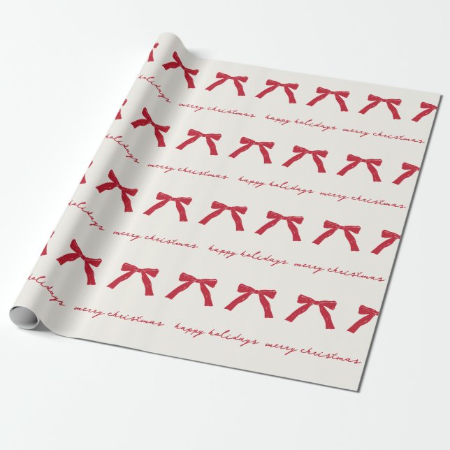 Papel De Regalo arcos rojos de baya manuscritos en personalizado d (Desenrollado)