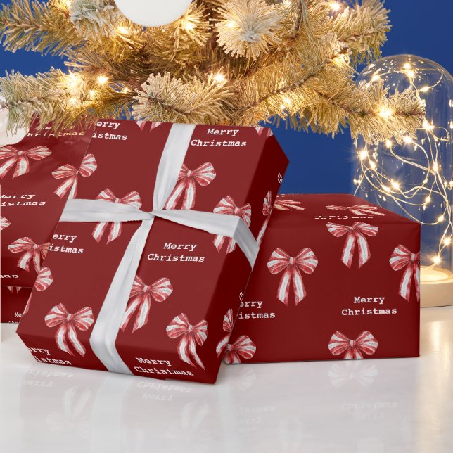 Papel De Regalo Arcos rojos de menta blanca y navidades (Vacaciones)
