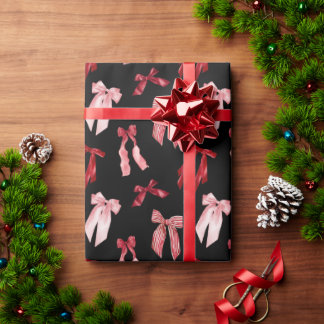 Papel De Regalo Arcos rojos sobre fondo negro