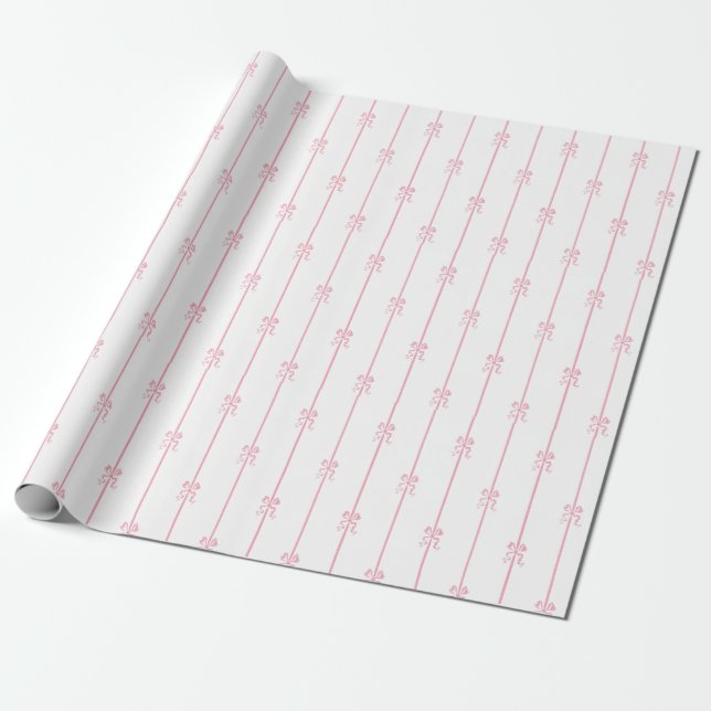 Papel De Regalo Arcos rosados y rayas (Desenrollado)