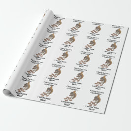 Papel De Regalo Ardilla Comiendo Rápido Frase Divertida