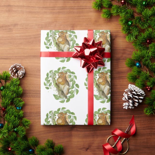 Papel De Regalo Ardilla cutánea (Regalo de vacaciones)
