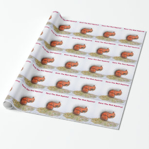 Papel De Regalo ardilla roja