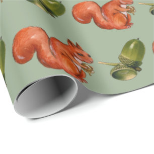 Papel De Regalo ardilla y maíz