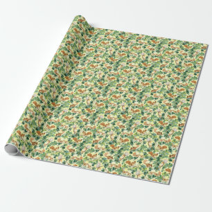 Papel De Regalo Ardillas acuáticas, roble sin costura.
