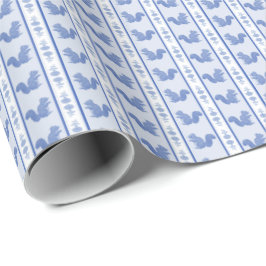 Papel De Regalo Ardillas y Hortensias
