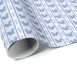 Papel De Regalo Ardillas y Hortensias 