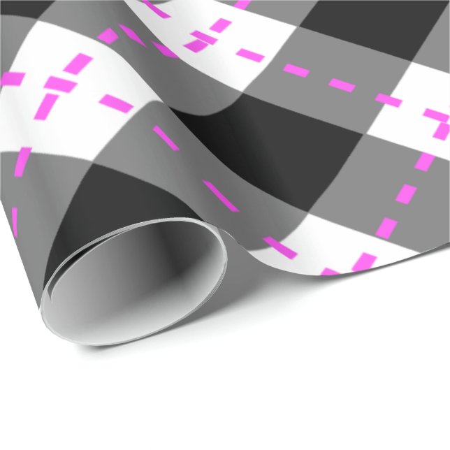 Papel De Regalo Argel negro/rosa (Esquina del rollo)