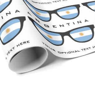 Papel De Regalo Argentina Shades personalizado texto y ajuste de r