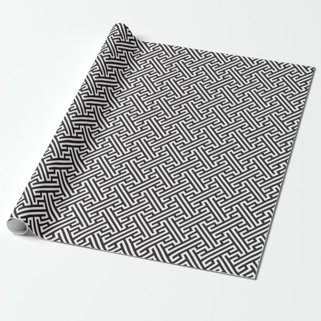 Papel De Regalo Argos blanco y negro (Desenrollado)