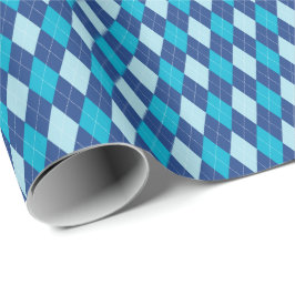 Papel de regalo Argyle Azul