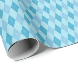 Papel de regalo Argyle tonos azules