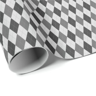 Papel de regalo Argyle tonos grises