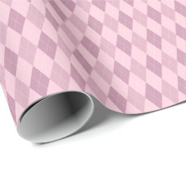 Papel de regalo Argyle tonos rosados