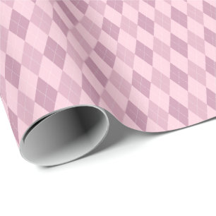 Papel de regalo Argyle tonos rosados