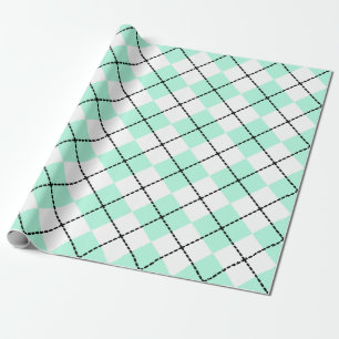 Papel de regalo Argyle Verde Menta