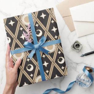 Papel De Regalo Arlequín Celeste Negrita (Corona Solar)
