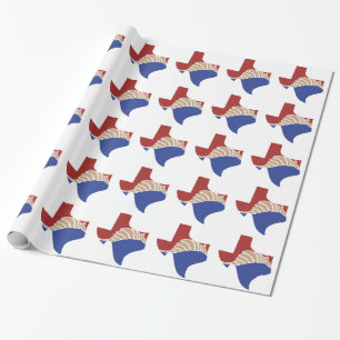 Papel De Regalo Armadillo de Tejas - diseño del estado de TX