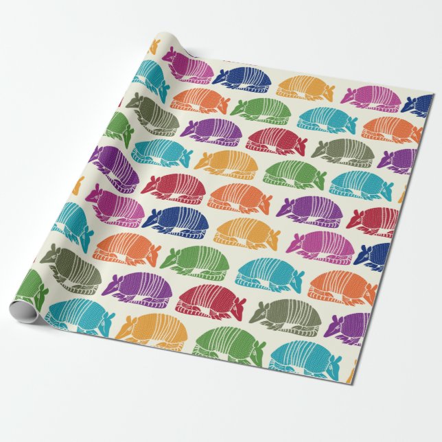 Papel De Regalo Armadillos Colorful Pattern (Desenrollado)