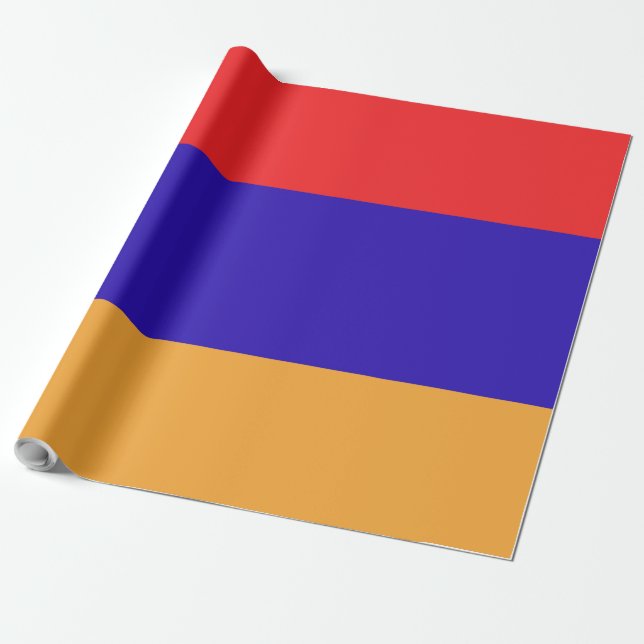 Papel De Regalo Armenia Bandera Emblema (Desenrollado)