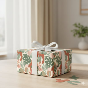 Papel De Regalo Armonía abstracta orgánica patrón continuo
