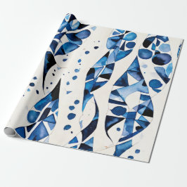 Papel De Regalo Armonía azul nativa