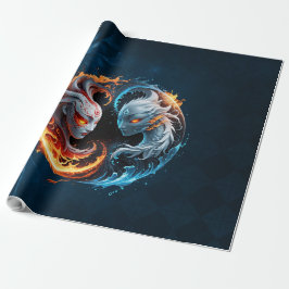 Papel De Regalo Armonía elemental, yin y yang de la naturaleza.