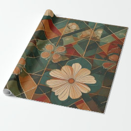 Papel De Regalo Armonía Festiva – Flor Geométrica Elegante para la