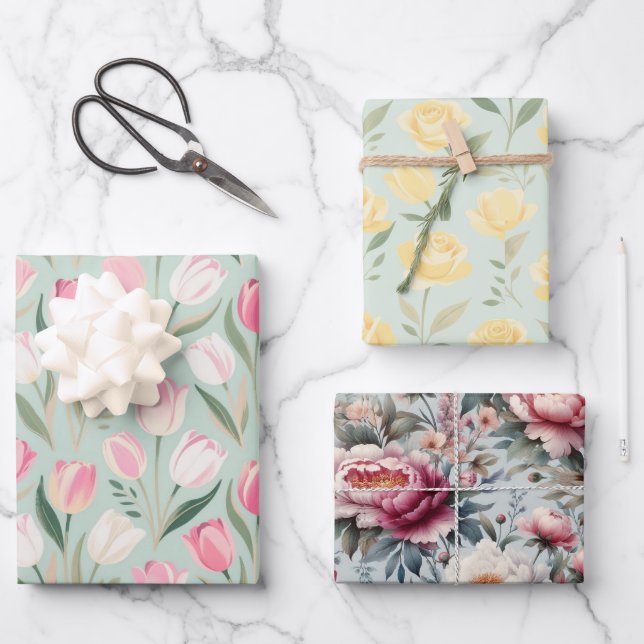 Papel de Regalo Armonía Floral (Anverso)