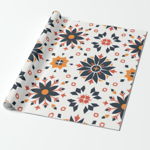Papel De Regalo Armonía floral geométrica